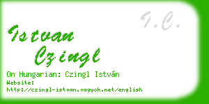 istvan czingl business card